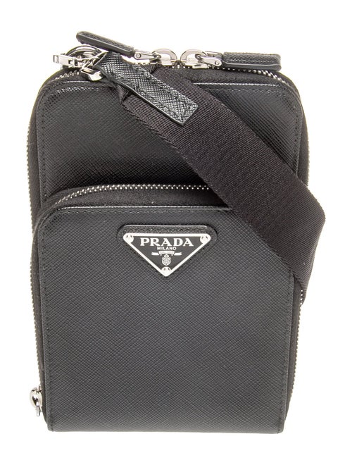 Prada Enameled Metal Triangle Phone