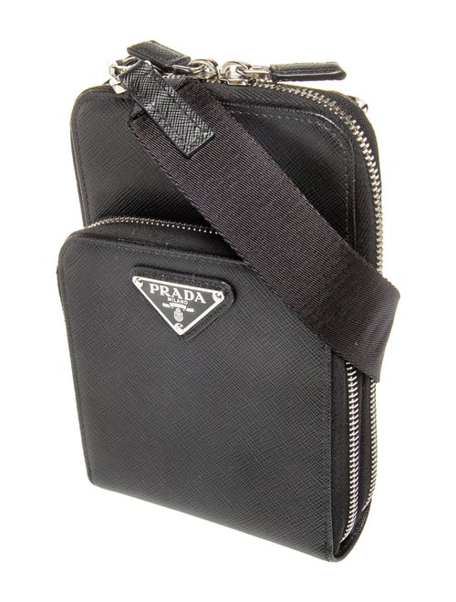 Prada Enameled Metal Triangle Phone
