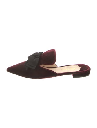 Prada Velvet Colorblock Pattern Mules