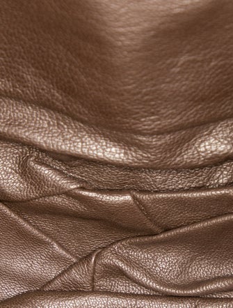 Prada Enameled Metal Triangle Top Handle Bag