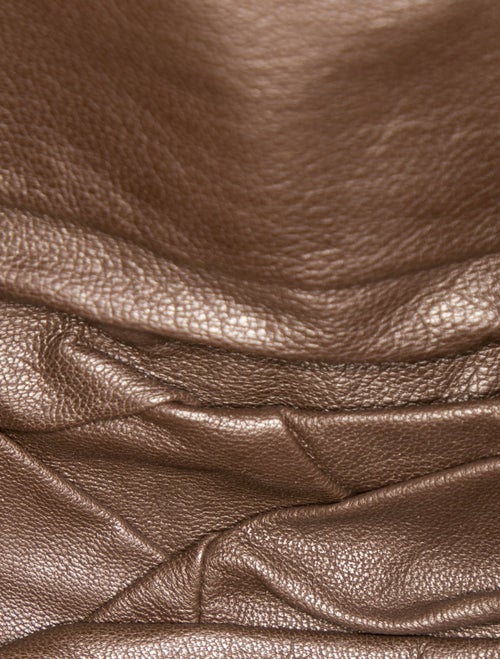 Prada Enameled Metal Triangle Top Handle Bag