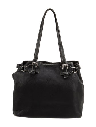 Prada Enameled Metal Triangle Shoulder Bag