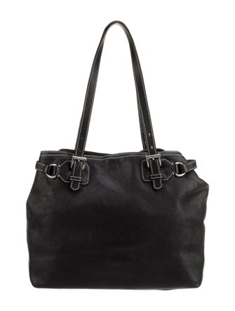 Prada Enameled Metal Triangle Shoulder Bag