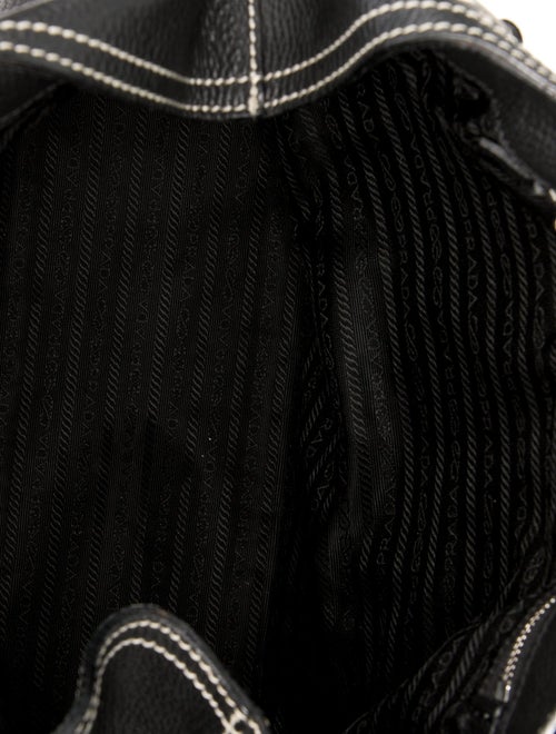 Prada Enameled Metal Triangle Shoulder Bag