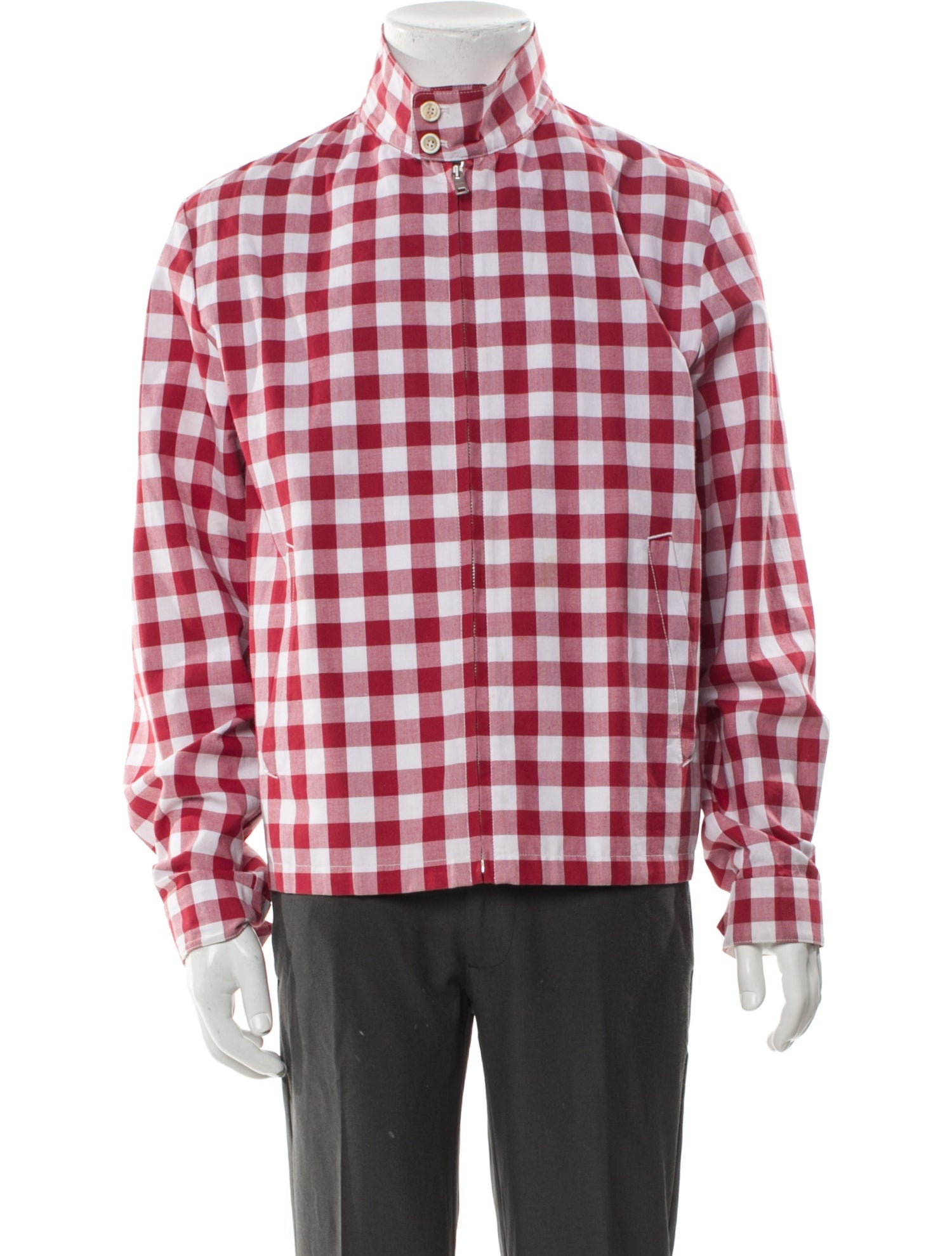 Prada 2023 Plaid Print Windbreaker