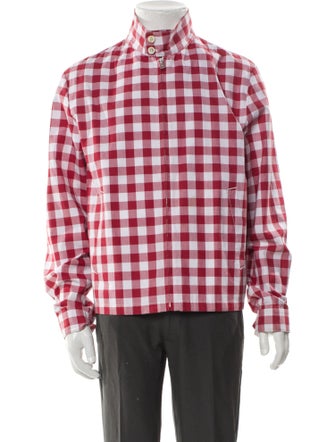 Prada 2023 Plaid Print Windbreaker