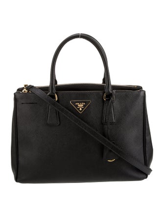 Prada Saffiano Lux Leather Galleria Double Zip