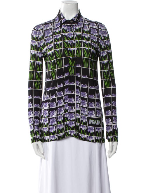 Prada 2019 Printed Button-Up Top
