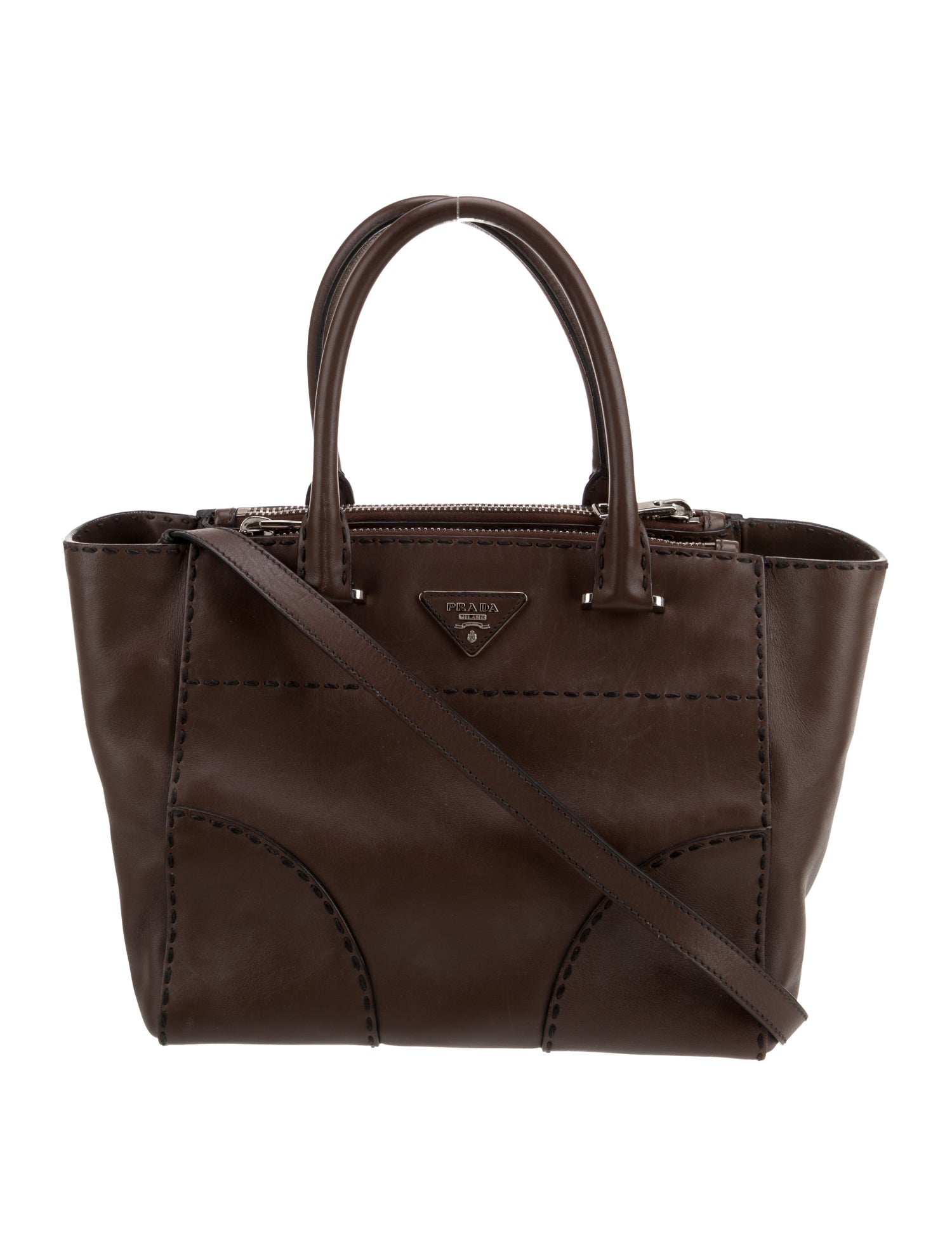 Prada City Calf Leather Twin Pocket