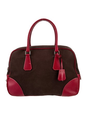 Prada Enameled Metal Triangle Canapa