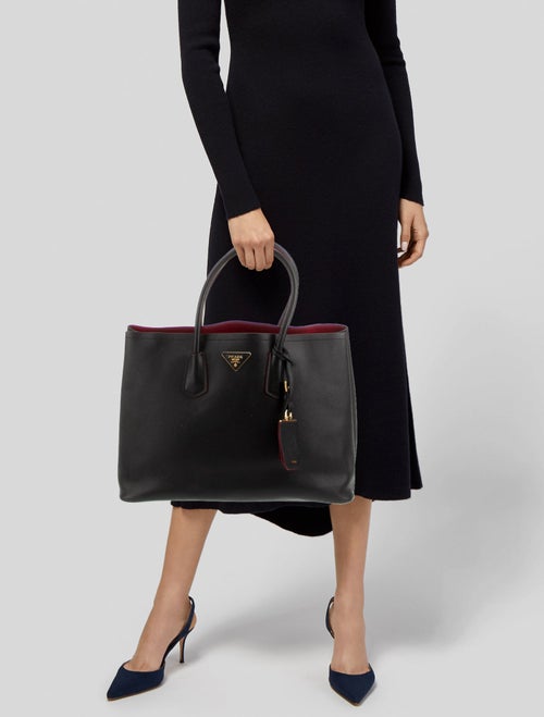 Prada Saffiano Leather Double Bag Medium
