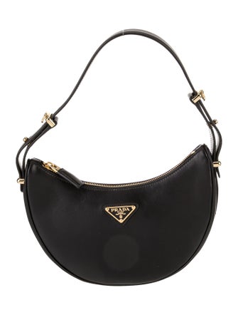 Prada Enameled Metal Triangle Arque Small