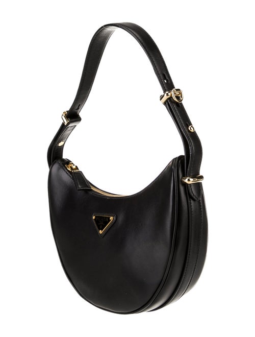 Prada Enameled Metal Triangle Arque Small