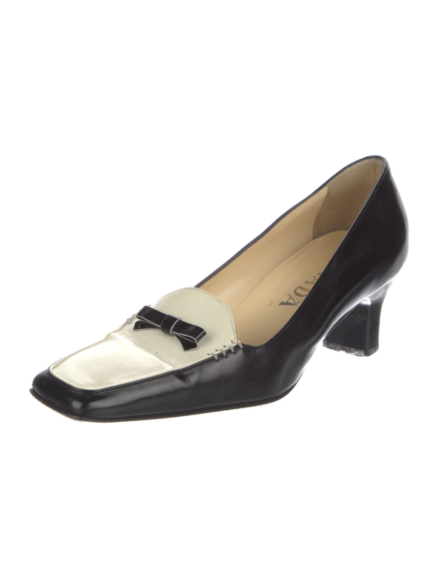 Prada Leather Bow Accents Pumps