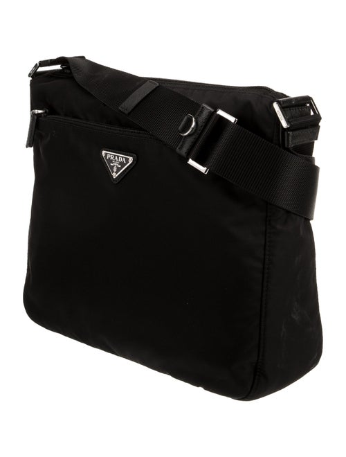 Prada Enameled Metal Triangle Re-Nylon