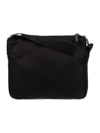 Prada Enameled Metal Triangle Re-Nylon