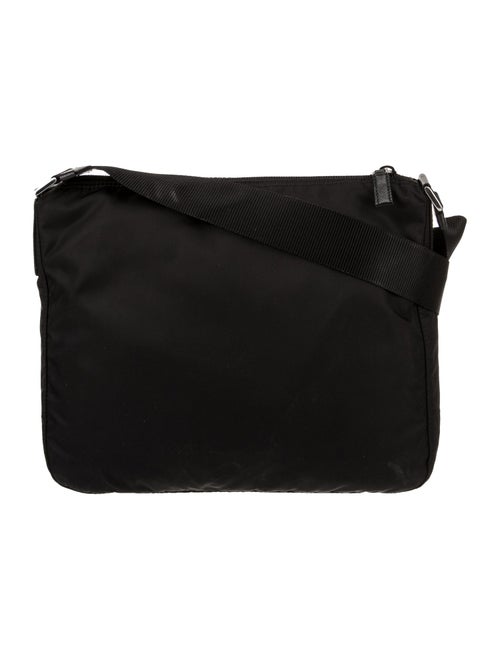 Prada Enameled Metal Triangle Re-Nylon