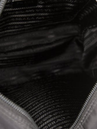 Prada Enameled Metal Triangle Re-Nylon