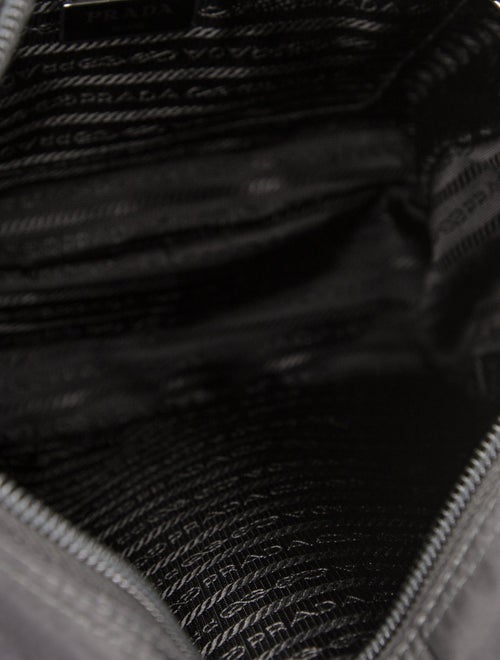 Prada Enameled Metal Triangle Re-Nylon