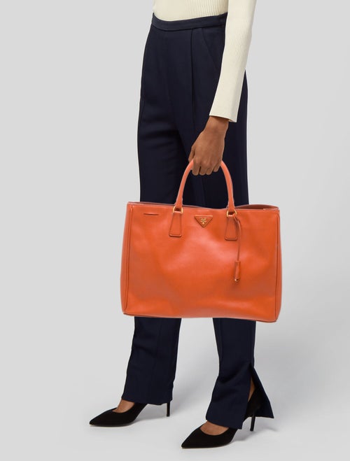 Prada Saffiano Leather Galleria Double Zip