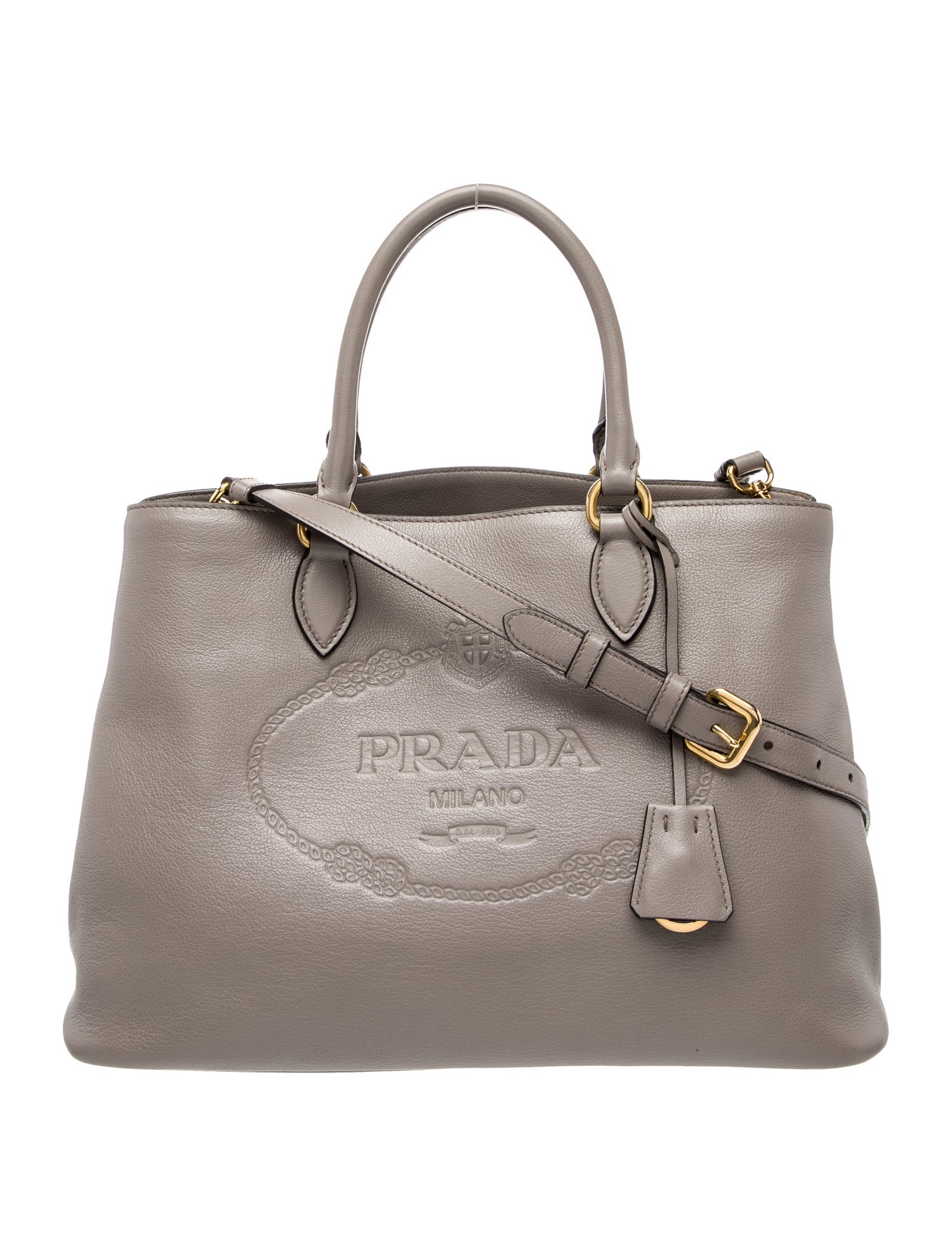 Prada Saffiano Lux Leather Top Handle Bag Medium