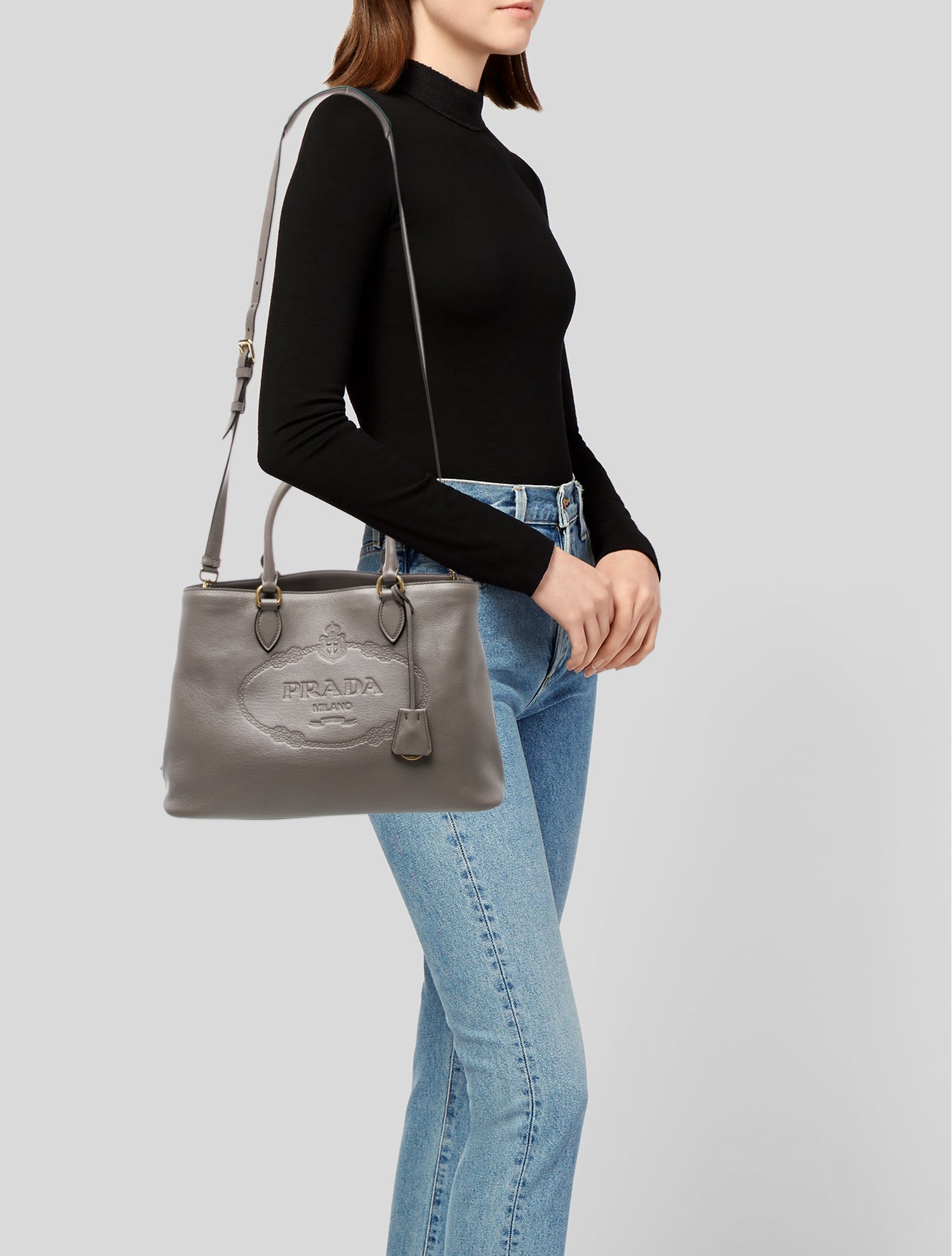 Prada Saffiano Lux Leather Top Handle Bag Medium