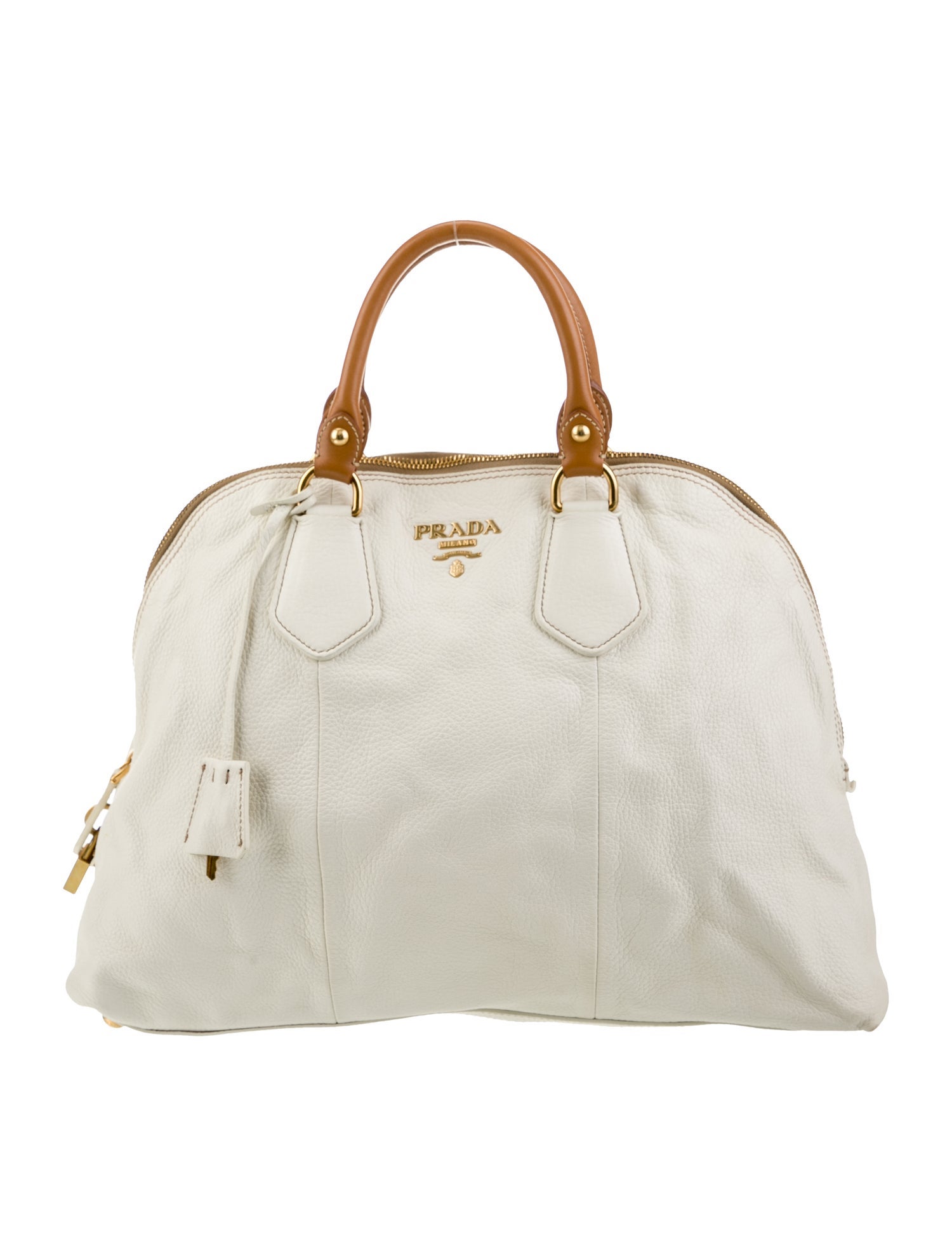 Prada Vitello Daino Leather Dome Vintage