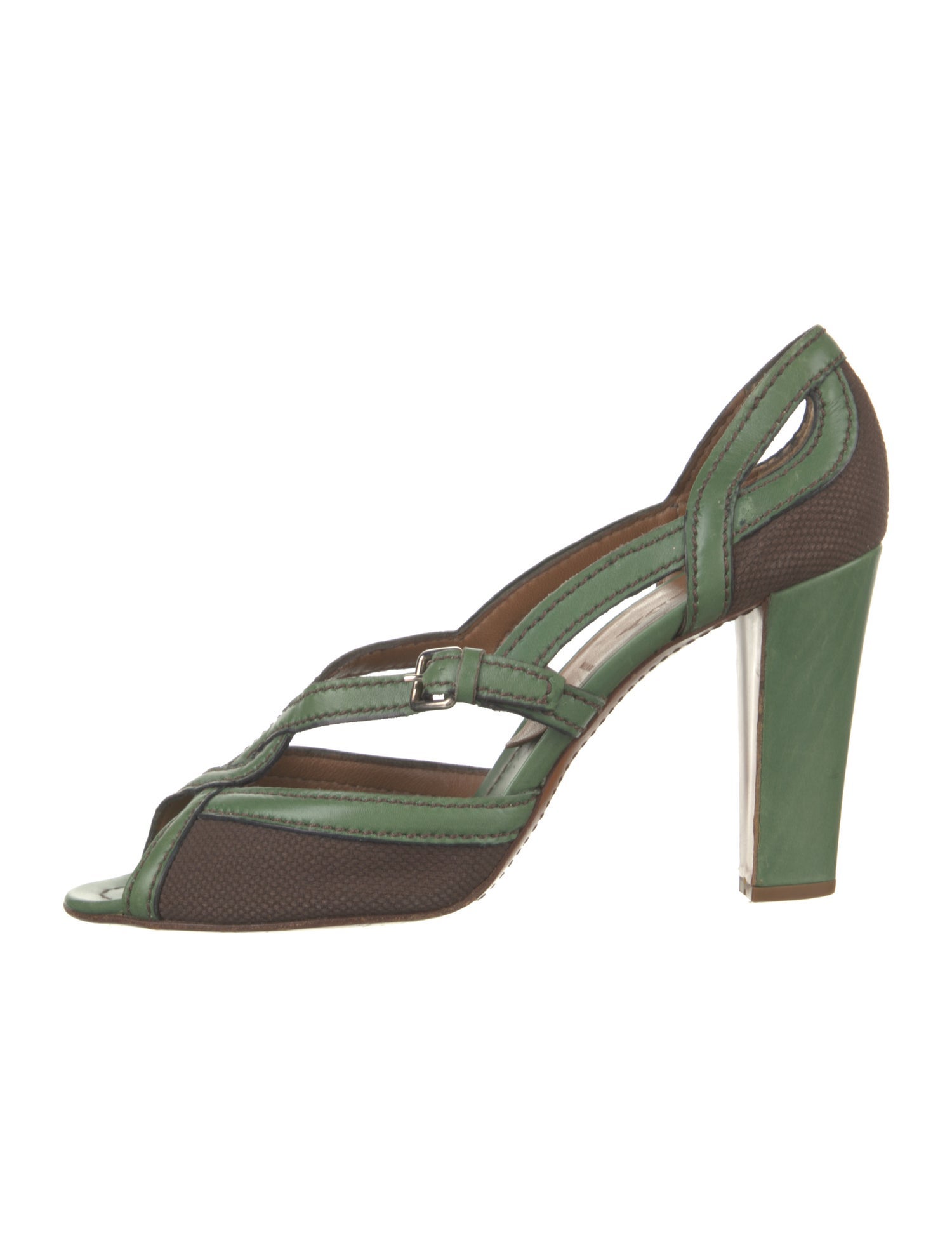 Prada Leather Slingback Sandals