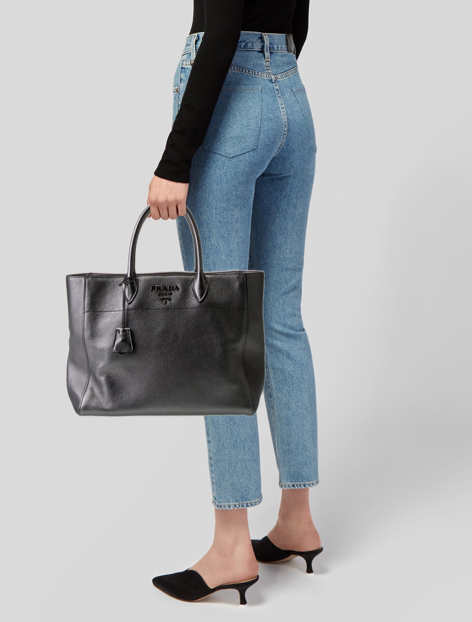 Prada Vitello Daino Leather Top Handle Bag