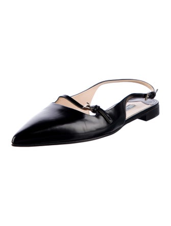 Prada Leather Slingback Flats