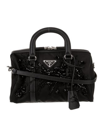 Prada Enameled Metal Triangle Top Handle Bag 2024