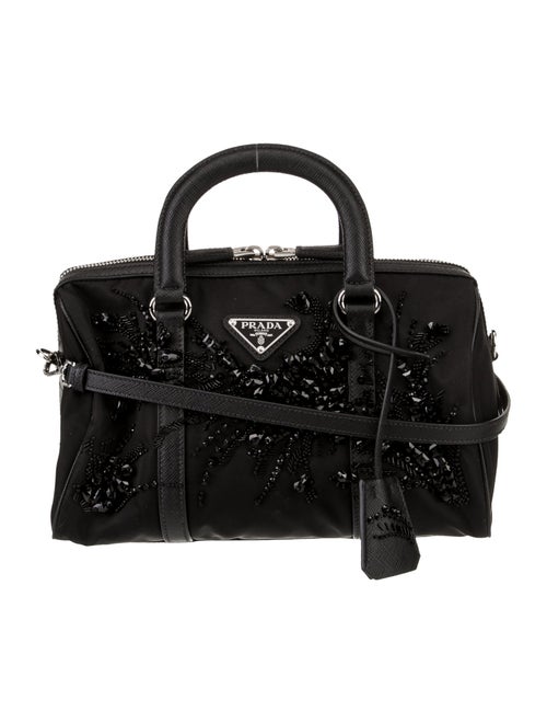 Prada Enameled Metal Triangle Top Handle Bag 2024