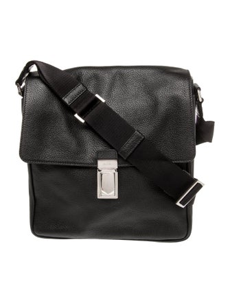 Prada Enameled Metal Triangle Messenger Bag