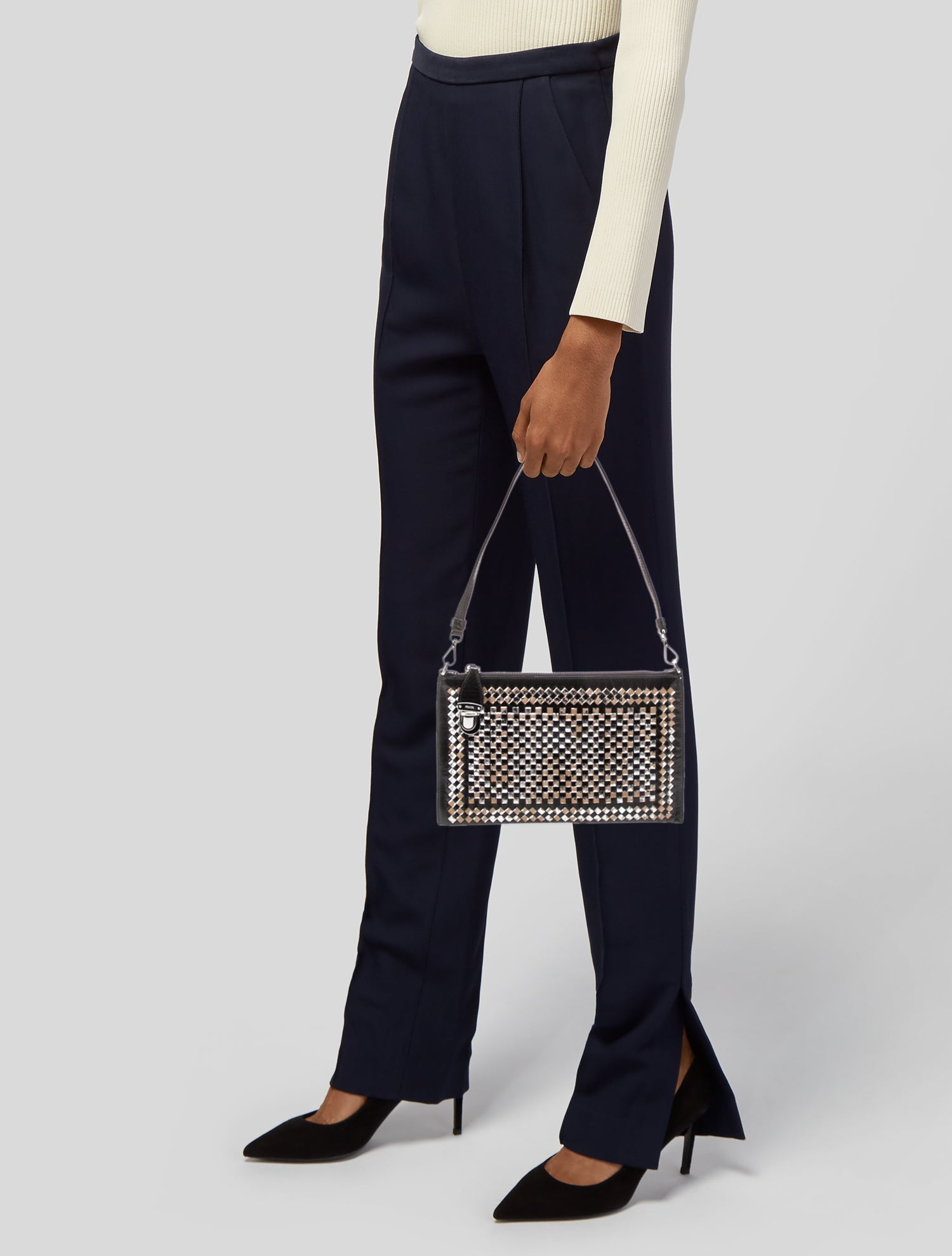 Prada Madras Leather Crossbody Bag