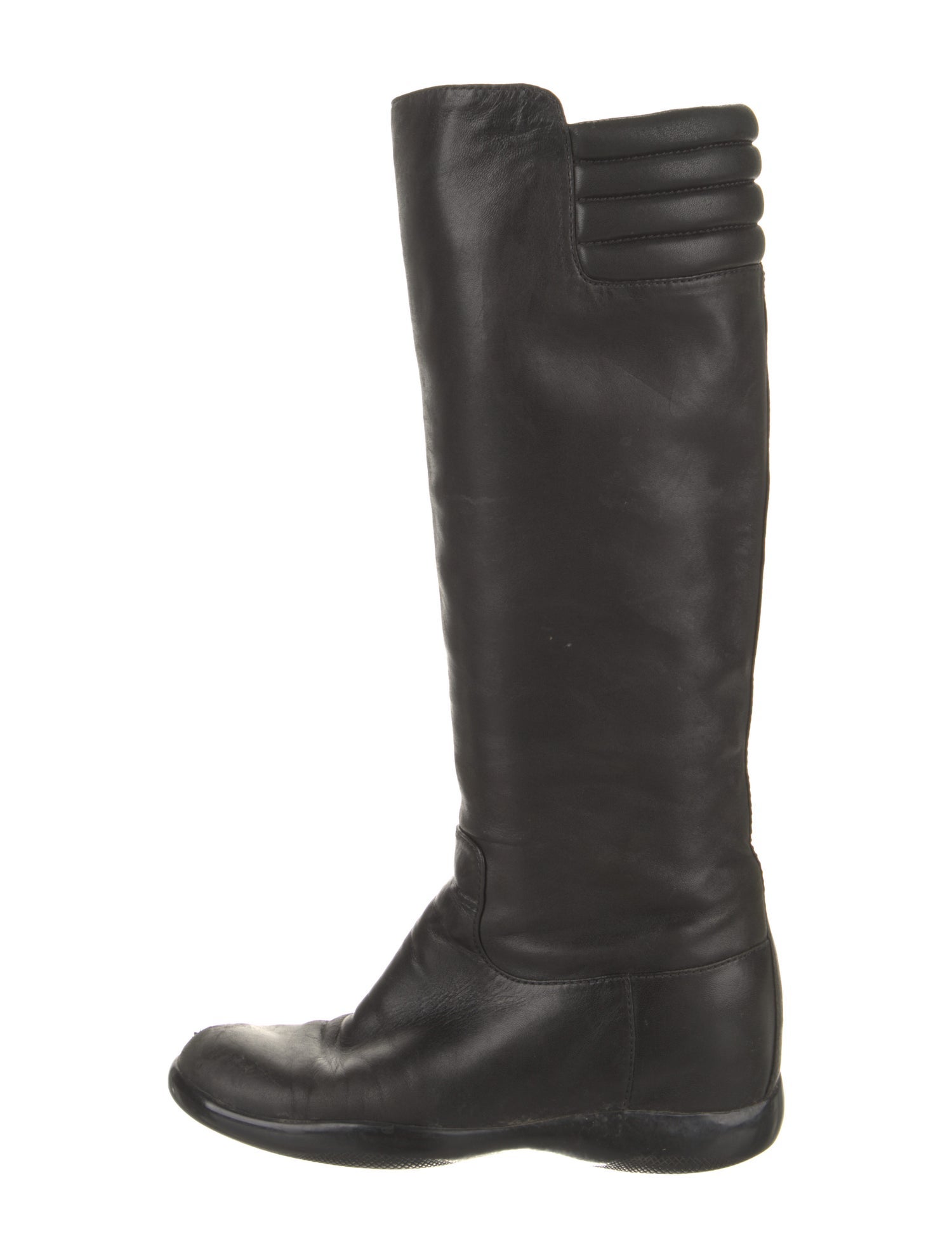 Prada Sport Leather Riding Boots