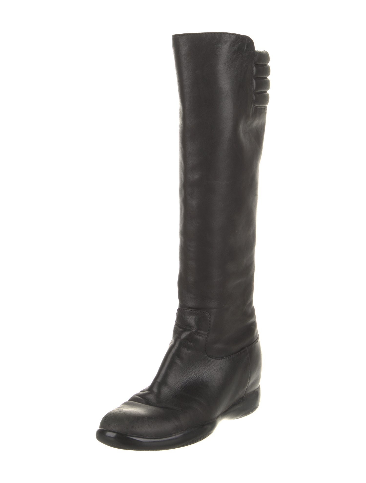 Prada Sport Leather Riding Boots