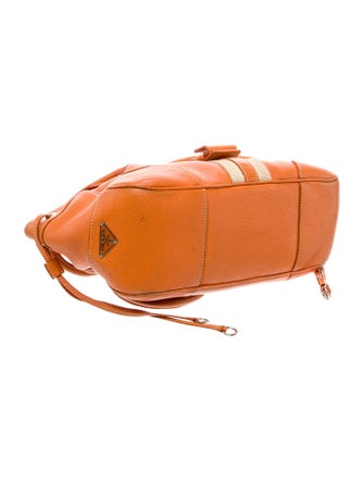 Prada Enameled Metal Triangle Sound