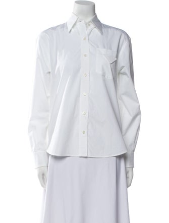 Prada 2020 Long Sleeve Button-Up Top