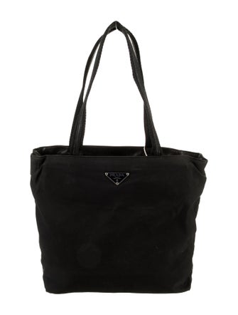 Prada Enameled Metal Triangle Top Handle Bag