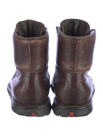 Prada Sport Leather Hiking Boots