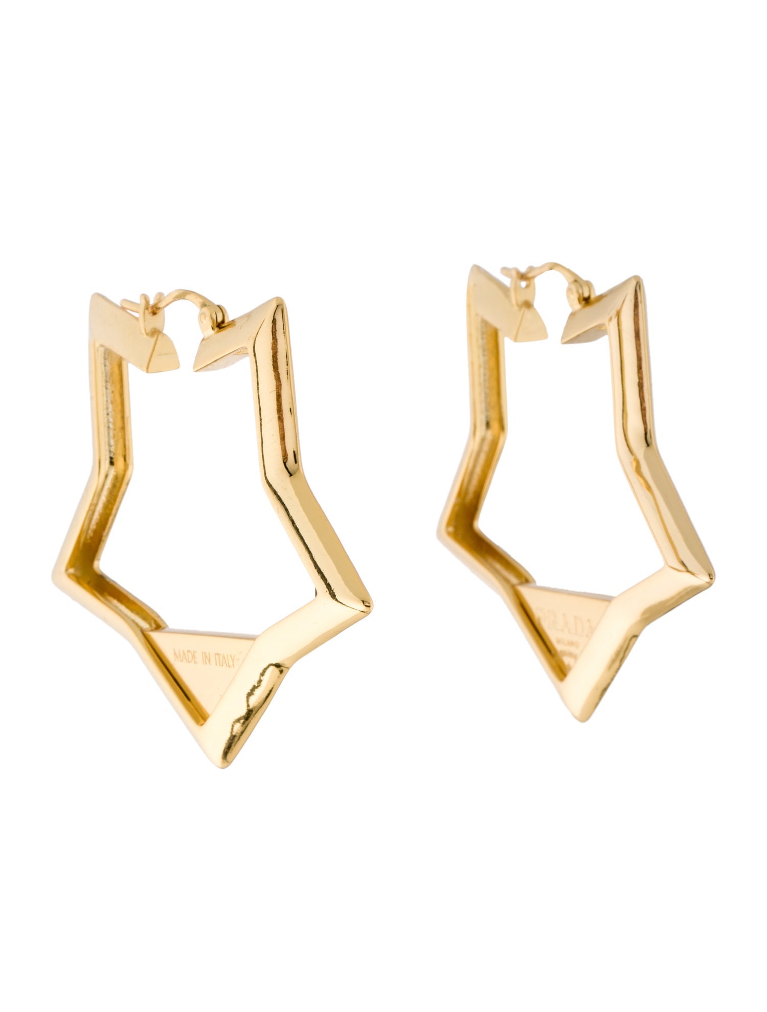 Prada Star Hoop Earrings
