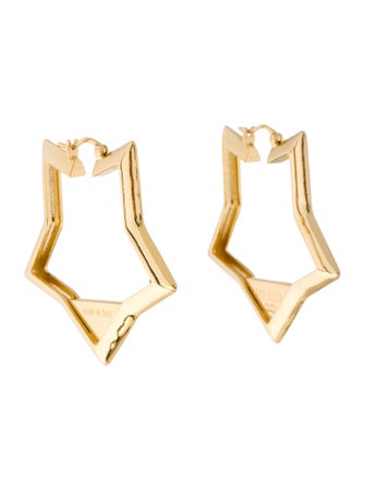 Prada Star Hoop Earrings