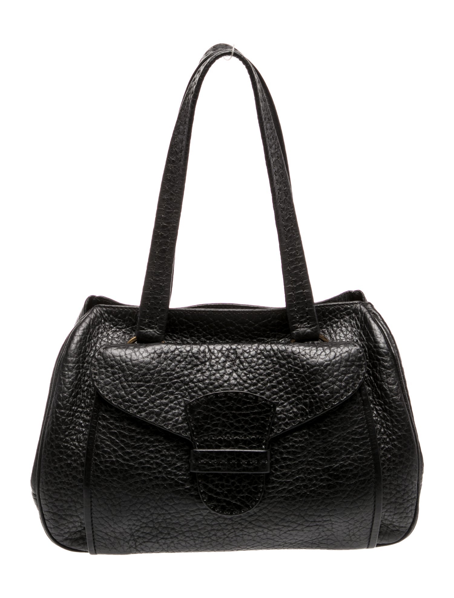 Prada Enameled Metal Triangle Shoulder Bag