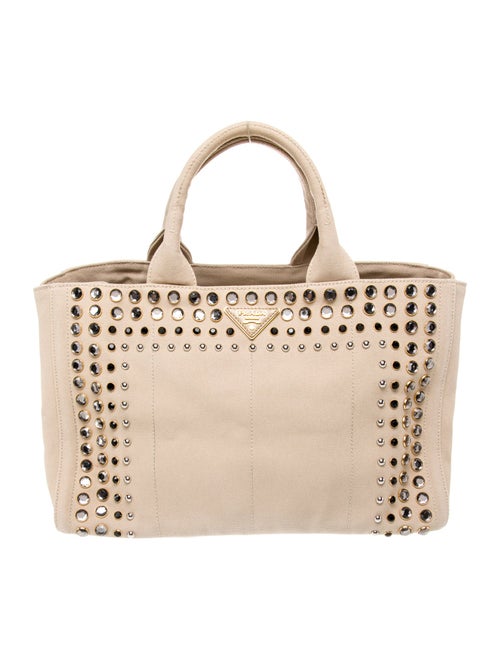 Prada Canvas Top Handle Bag