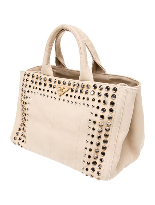 Prada Canvas Top Handle Bag