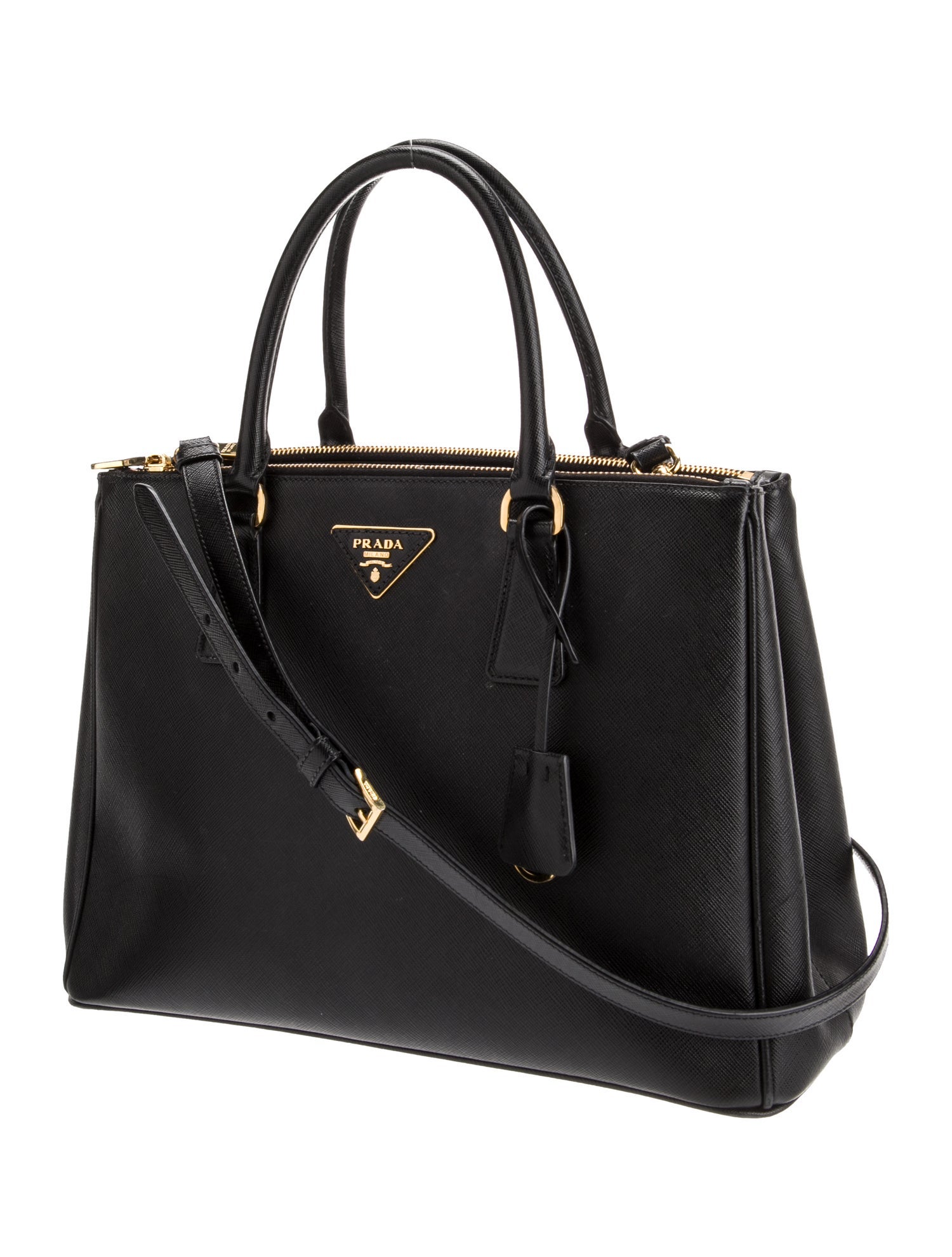 Prada Saffiano Lux Leather Galleria Double Zip Large