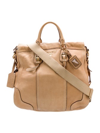 Prada Cervo Leather Crossbody Bag