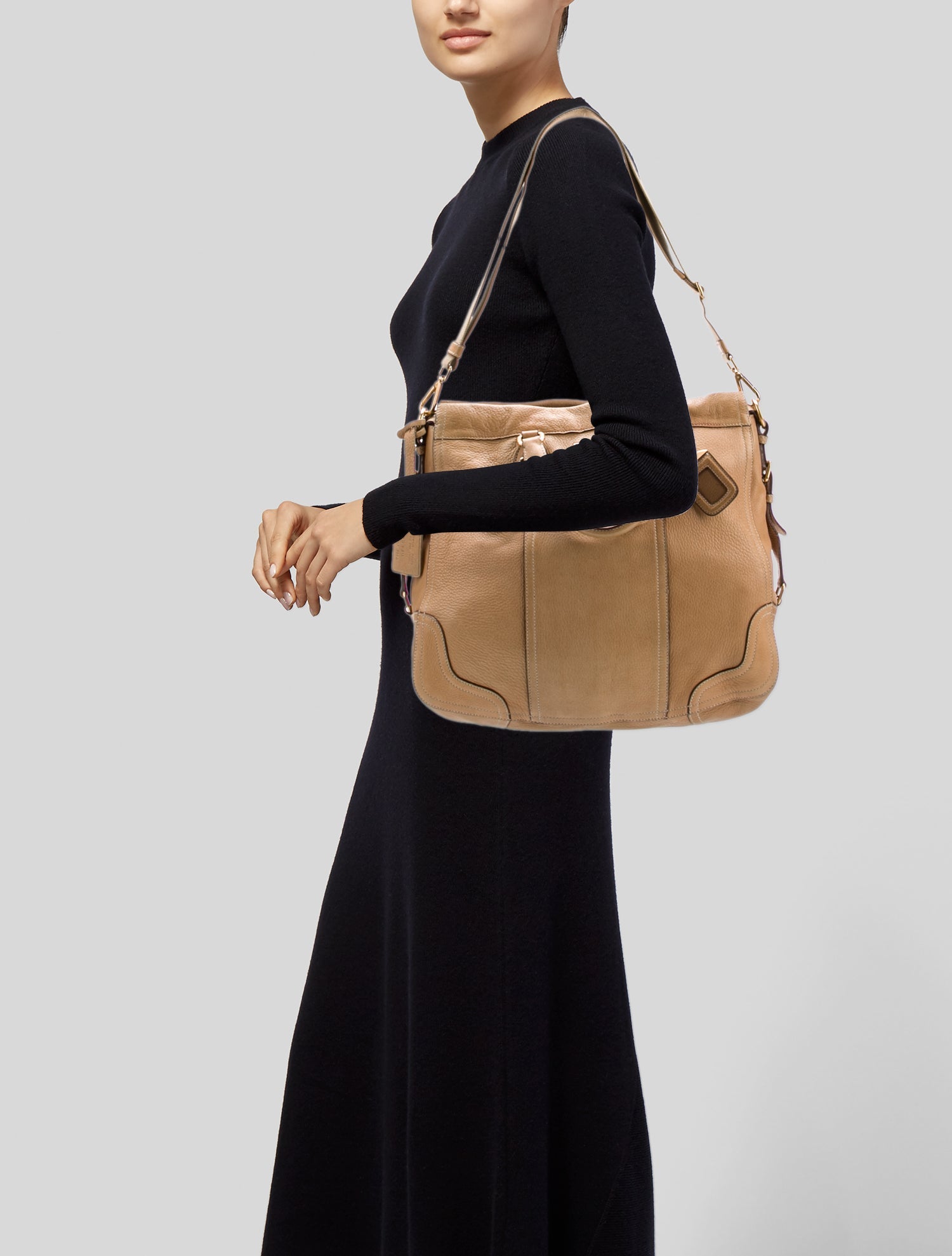 Prada Cervo Leather Crossbody Bag