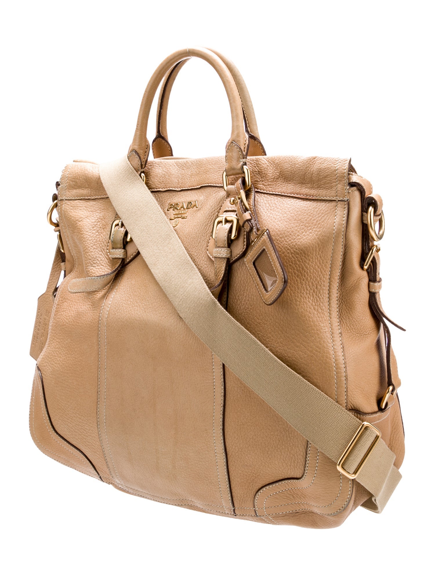 Prada Cervo Leather Crossbody Bag