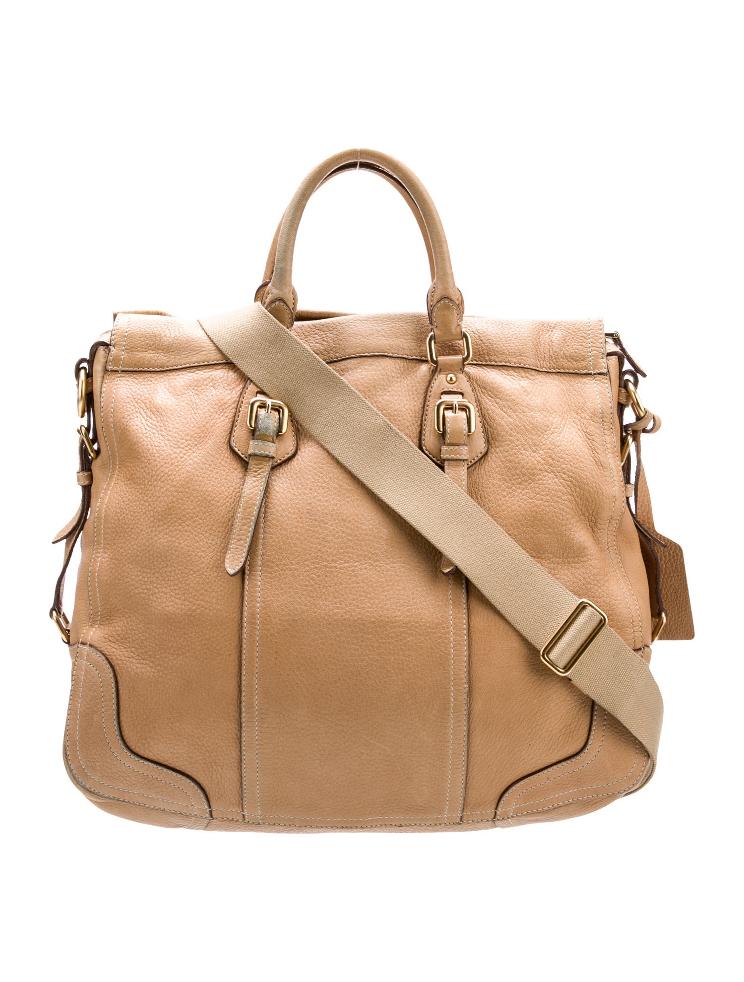 Prada Cervo Leather Crossbody Bag